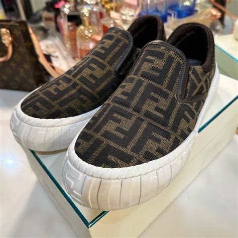 fendi slip on sneakers